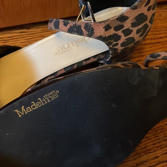 Basil Leopard Madeline Stuart strapped platform heels. - Picture 3 of 3